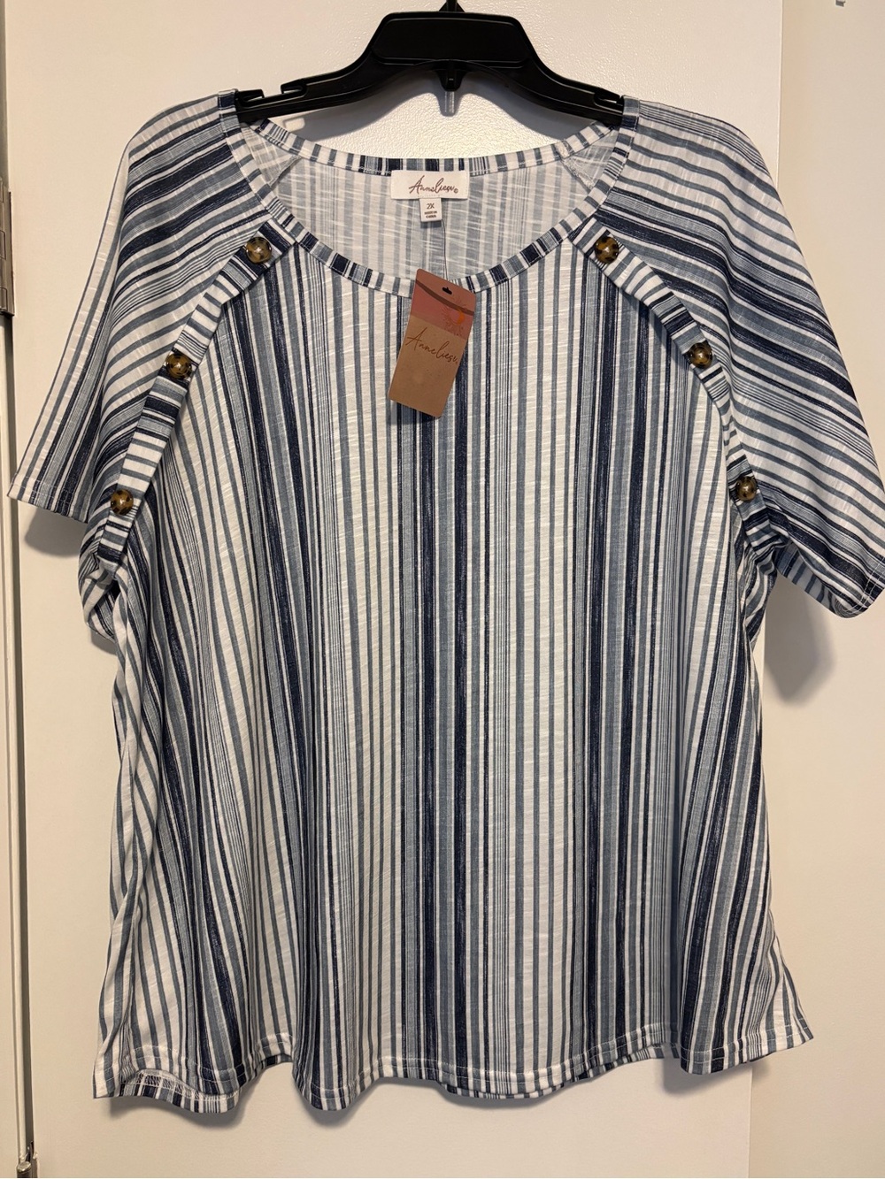 NWT Oversized Blue Beachy Top